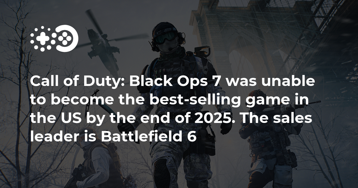 Call of Duty: Black Ops 7 was unable to become the best-selling game in the US by the end of 2025. The sales leader is Battlefield 6