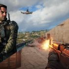 Valve vs Activision: Oyun dünyasında gerçekten kim öne çıkıyor? Split-screen image showing a Black Ops 7 soldier in tactical gear alongside first-person shooter gameplay