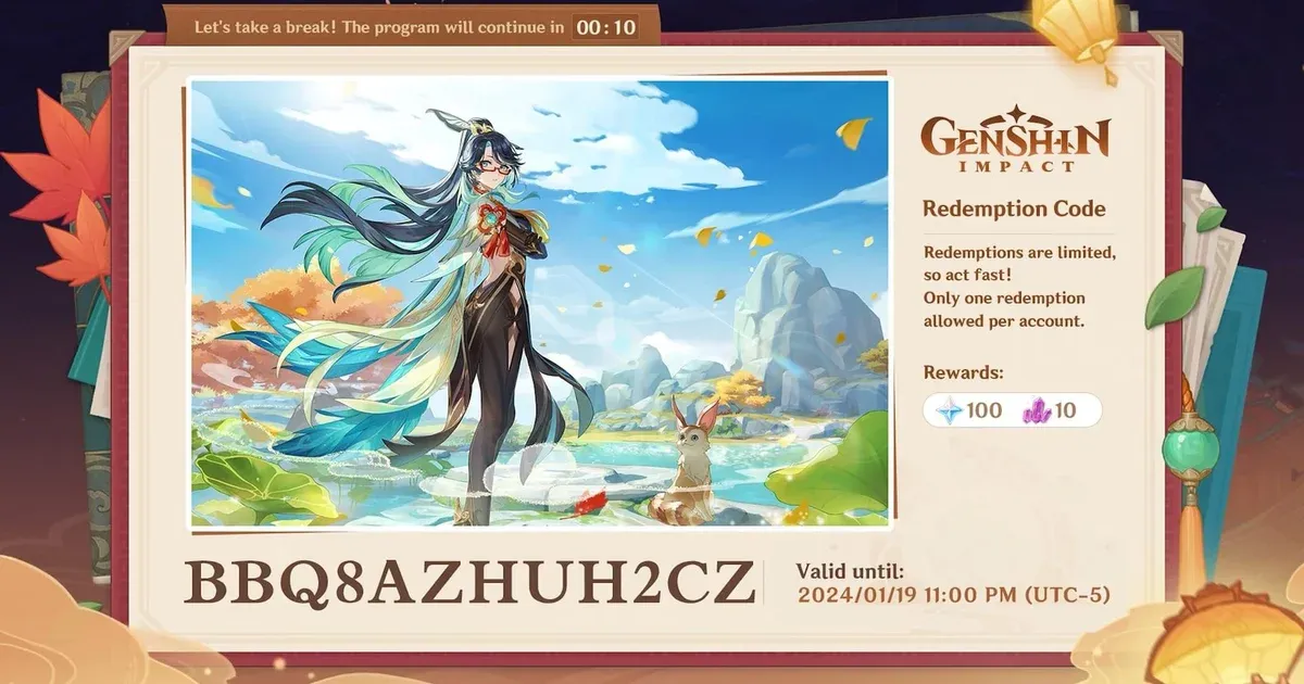 Genshin Impact codes June 2026: Free Primogems and rewards