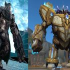 Final Fantasy XIV: Yeni iş 'Bastian' WoW tanklarını gölgede bırakıyor, Blizzard ne yapmalı? An image of an armored knight wielding giant arm cannons stands next to a minotaur riding in a heavily armed combat mech