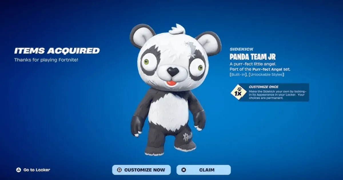 Fortnite Guide: How to Get Panda Team Jr Sidekick for Free